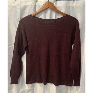 American Eagle Outfitters Women's Size XXS Cable Knit Long Sleeve Maroon Sweater